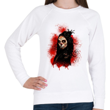 PRINTFASHION muertos - Női pulóver - Fehér női pulóver, kardigán