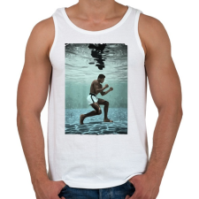 PRINTFASHION Muhammad Ali - Férfi atléta - Fehér atléta, trikó