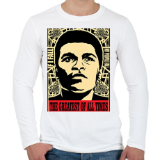 PRINTFASHION Muhammad Ali  - Férfi hosszú ujjú póló - Fehér
