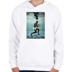 PRINTFASHION Muhammad Ali - Gyerek kapucnis pulóver - Fehér