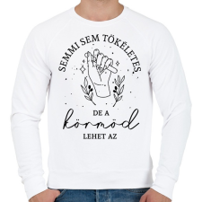 PRINTFASHION Műkörmös - Férfi pulóver - Fehér férfi pulóver, kardigán