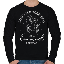 PRINTFASHION Műkörmös - Férfi pulóver - Fekete férfi pulóver, kardigán