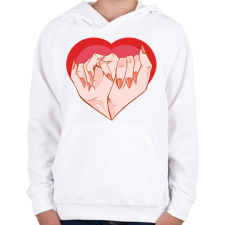 PRINTFASHION Műkörmös - Gyerek kapucnis pulóver - Fehér gyerek pulóver, kardigán