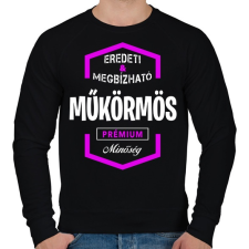 PRINTFASHION Műkörmös prémium minőség - Férfi pulóver - Fekete férfi pulóver, kardigán