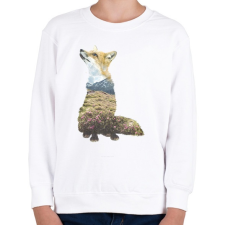 PRINTFASHION Multi Expourse Fox - Gyerek pulóver - Fehér gyerek pulóver, kardigán