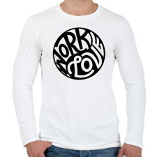 PRINTFASHION Munka és szerelem - Férfi hosszú ujjú póló - Fehér férfi póló