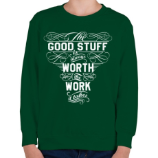 PRINTFASHION Munka - Gyerek pulóver - Sötétzöld