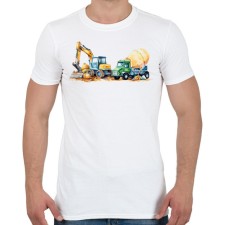 PRINTFASHION Munkagépek - Férfi póló - Fehér férfi póló