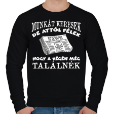 PRINTFASHION MUNKÁT KERESEK - Férfi pulóver - Fekete férfi pulóver, kardigán