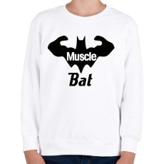 PRINTFASHION Muscle bat - Gyerek pulóver - Fehér