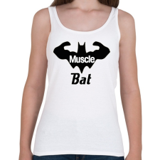 PRINTFASHION Muscle bat - Női atléta - Fehér női trikó