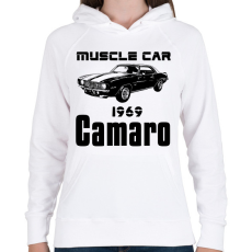 PRINTFASHION muscle car 1969 camaro - Női kapucnis pulóver - Fehér