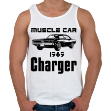 PRINTFASHION muscle car 1969 charger - Férfi atléta - Fehér atléta, trikó