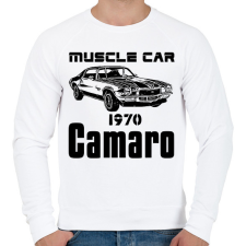 PRINTFASHION muscle car 1970 camaro - Férfi pulóver - Fehér férfi pulóver, kardigán