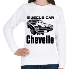 PRINTFASHION muscle car 1970 chevelle - Női pulóver - Fehér női pulóver, kardigán