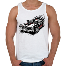 PRINTFASHION Muscle car - Férfi atléta - Fehér atléta, trikó