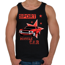 PRINTFASHION Muscle car - Férfi atléta - Fekete atléta, trikó