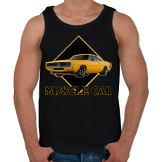 PRINTFASHION Muscle car - Férfi atléta - Fekete