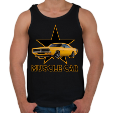 PRINTFASHION Muscle car - Férfi atléta - Fekete atléta, trikó