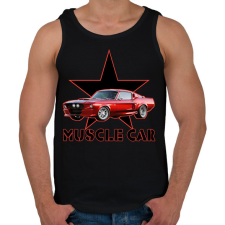PRINTFASHION Muscle car - Férfi atléta - Fekete atléta, trikó