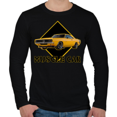 PRINTFASHION Muscle car - Férfi hosszú ujjú póló - Fekete