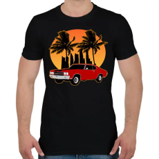 PRINTFASHION Muscle car - Férfi póló - Fekete