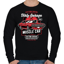 PRINTFASHION Muscle car - Férfi pulóver - Fekete férfi pulóver, kardigán