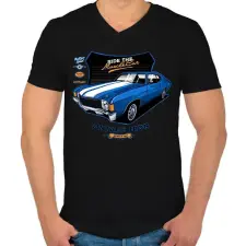 PRINTFASHION muscle car - Férfi V-nyakú póló - Fekete férfi póló