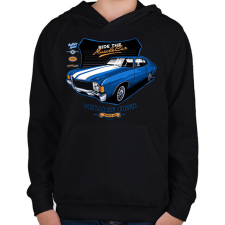 PRINTFASHION muscle car - Gyerek kapucnis pulóver - Fekete gyerek pulóver, kardigán
