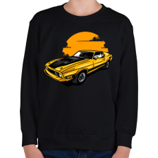 PRINTFASHION muscle car - Gyerek pulóver - Fekete
