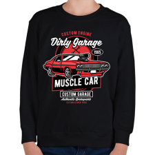PRINTFASHION Muscle car - Gyerek pulóver - Fekete gyerek pulóver, kardigán
