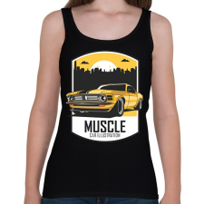 PRINTFASHION Muscle car - Női atléta - Fekete női trikó
