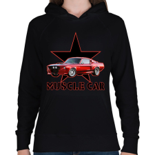 PRINTFASHION Muscle car - Női kapucnis pulóver - Fekete női póló