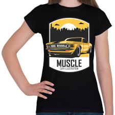 PRINTFASHION Muscle car - Női póló - Fekete női póló