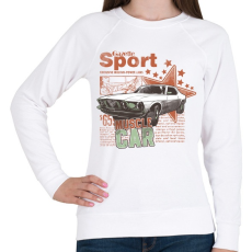 PRINTFASHION muscle car - Női pulóver - Fehér