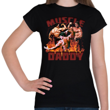 PRINTFASHION Muscle Daddy - Női póló - Fekete női póló
