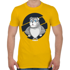 PRINTFASHION Muscle dog - Férfi póló - Sárga