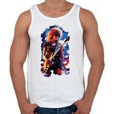 PRINTFASHION Music - Férfi atléta - Fehér női trikó