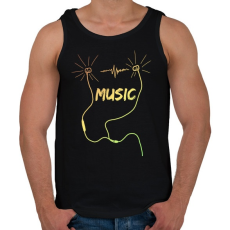 PRINTFASHION music - Férfi atléta - Fekete