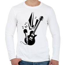 PRINTFASHION Music  - Férfi hosszú ujjú póló - Fehér férfi póló