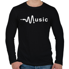 PRINTFASHION music - Férfi hosszú ujjú póló - Fekete férfi póló