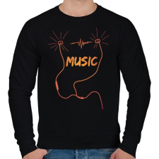 PRINTFASHION music - Férfi pulóver - Fekete férfi pulóver, kardigán
