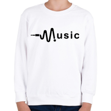 PRINTFASHION music - Gyerek pulóver - Fehér