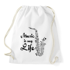 PRINTFASHION music is my life - Sportzsák, Tornazsák - Fehér tornazsák
