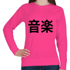 PRINTFASHION Music japan - Női pulóver - Fukszia