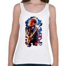 PRINTFASHION Music - Női atléta - Fehér női trikó