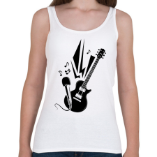 PRINTFASHION Music  - Női atléta - Fehér női trikó