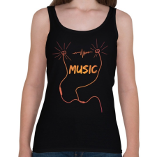 PRINTFASHION music - Női atléta - Fekete női trikó