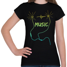 PRINTFASHION music - Női póló - Fekete női póló