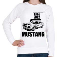 PRINTFASHION mustang boss 302 - Női pulóver - Fehér női pulóver, kardigán